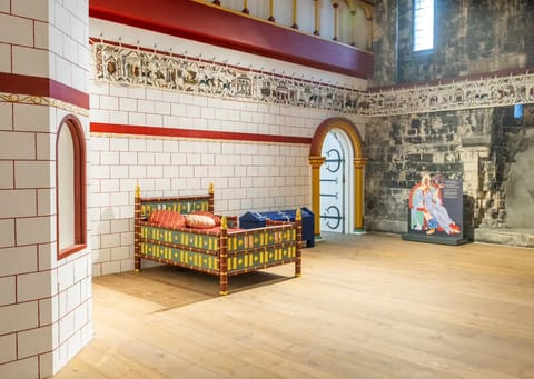 The dazzling colours of the royal apartments in Norwich Castle