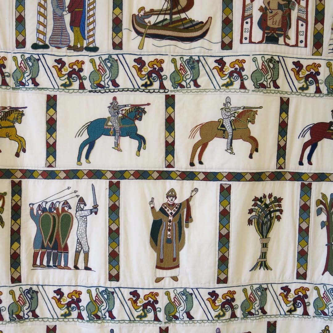 Detail from the Norwich Friends Tapestry that hangs in the Great Chamber of Norwich Castle