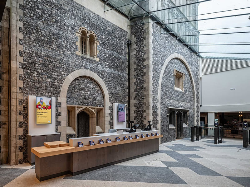 The ticketing and help desk of Norwich Castle