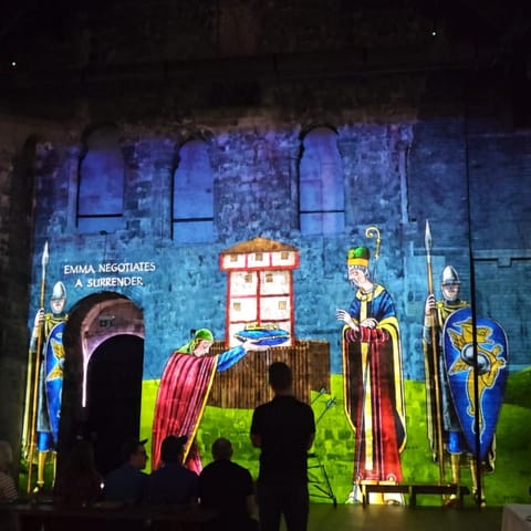 An audiovisual show in the Great Hall of Norwich Castle