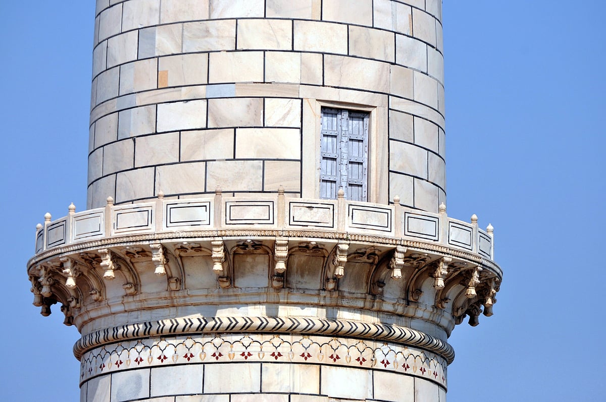 The minarets of the Taj Mahal are off-limits to visitors