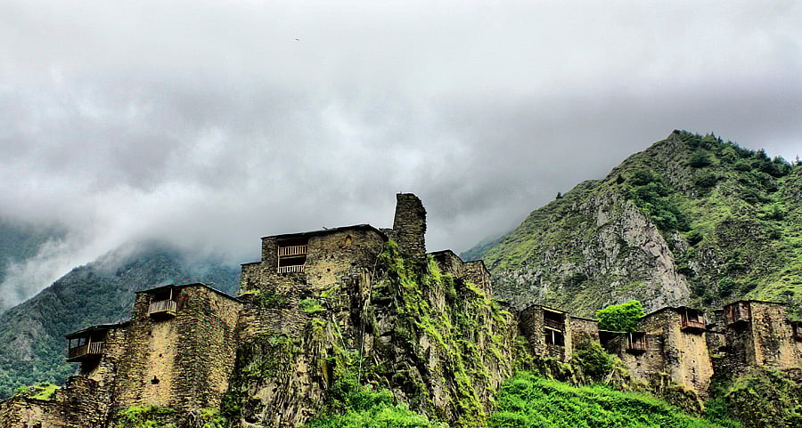 The fortified mountaino village of Shatili
