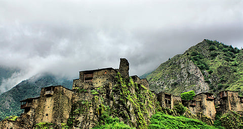 The fortified mountaino village of Shatili