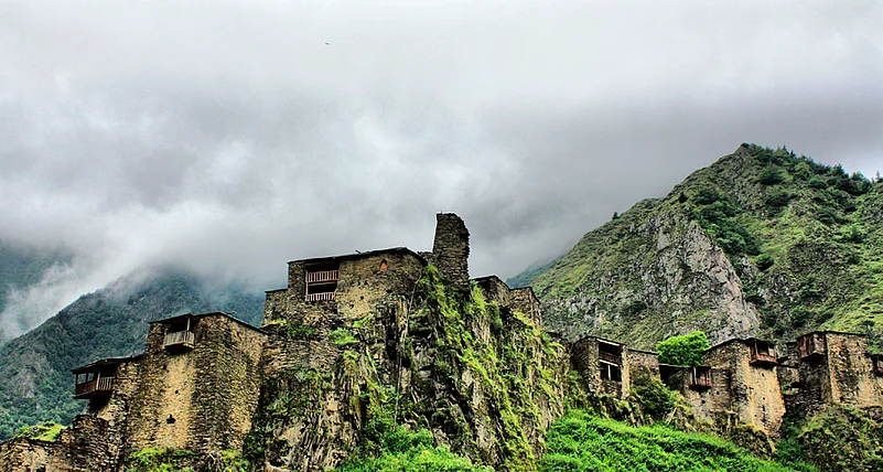 The fortified mountaino village of Shatili