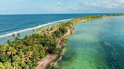 Tuvalu’s narrow atolls face an uncertain future as rising seas threaten to erase them from the map.