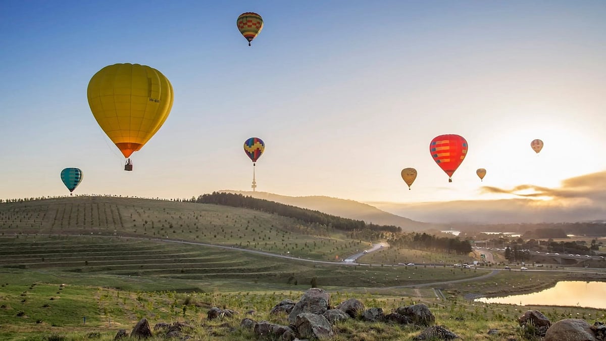 Soar high in a hot air balloon flight. 