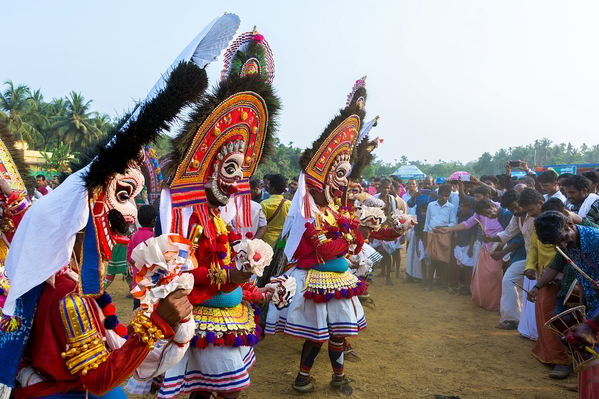 Pootham performers embody ancient folklore through rhythm, colour, and power.