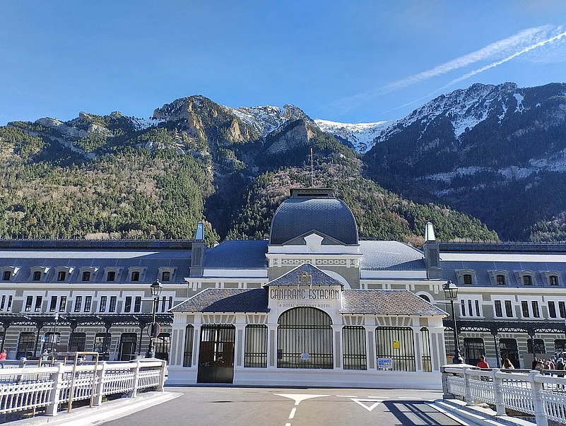 The Canfranc Estación is a striking Beaux-Arts landmark in northern Spain