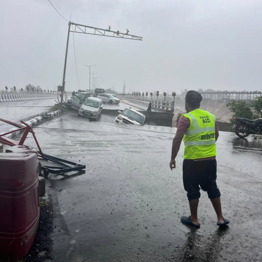 The Fourth Bridge constructed over the Tawi River in Jammu has collapsed due to heavy rains