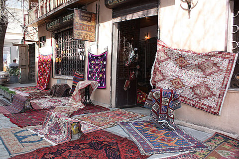 Traditional handmade textiles in Tbilisi
