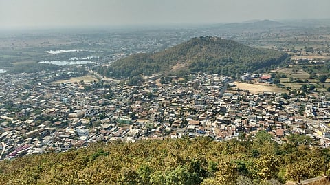 An aerial view of Ramtek in Maharashtra