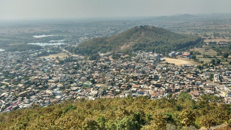 An aerial view of Ramtek in Maharashtra
