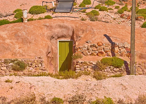In Coober Pedy, entrances to underground homes can be deceptively ordinary