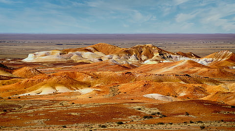 The landscape was formed when receding Cretaceous-era seas left silica-rich sediments across the Great Artesian Basin