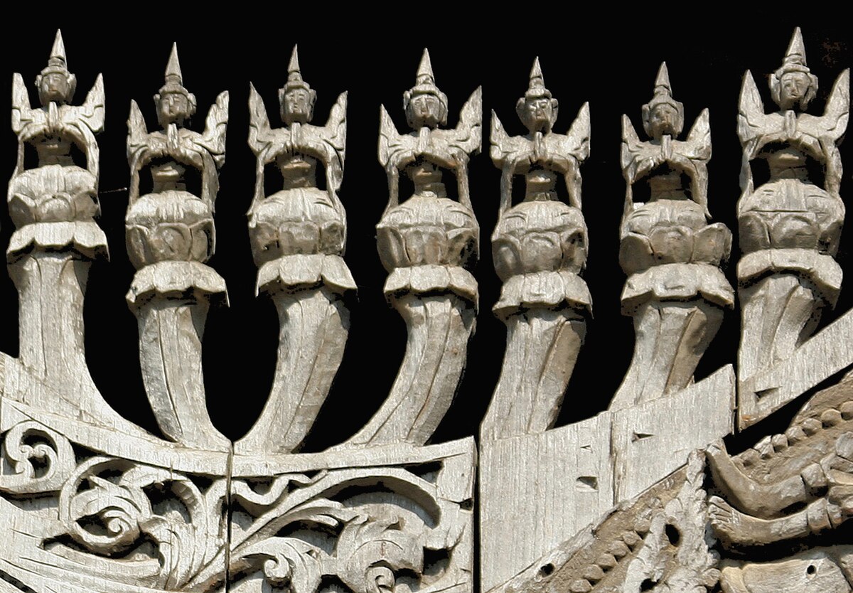 The bell is adorned with exquisite carvings