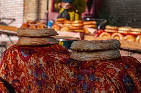 Salads, breads, fresh fruit, and dairy products are widely available in Uzbekistan.