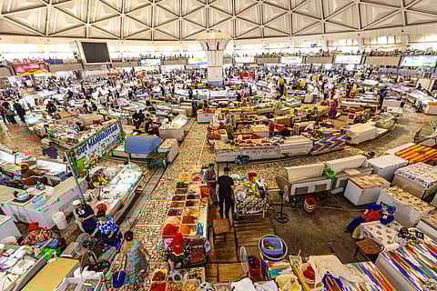 Chorsu Bazaar is located in the centre of the old town of Tashkent, the capital of Uzbekistan