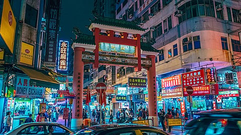 The Temple Street Night Market in Hong Kong