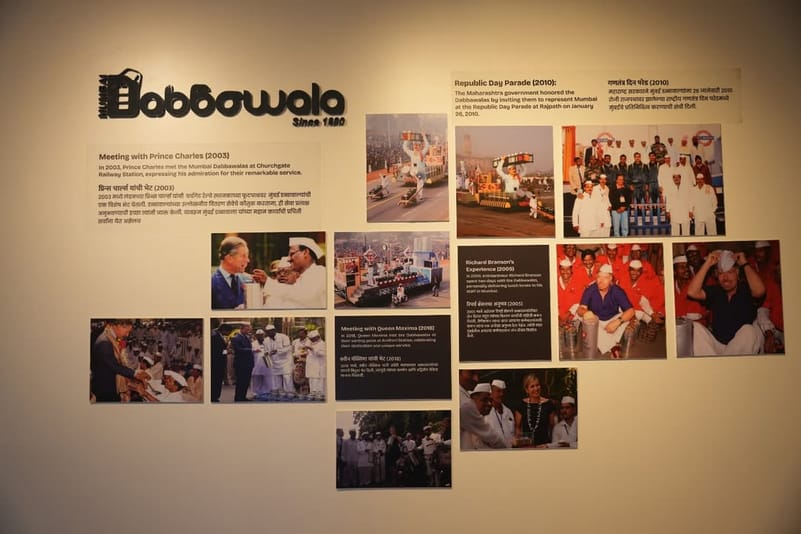 One wall charts the timeline of thyeir journe