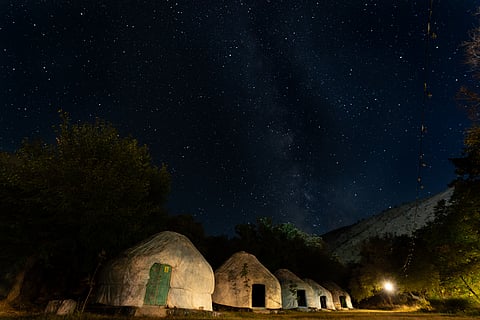 Starlit skies from a Yurt Camp shot using ZEISS Wide Angle lenses