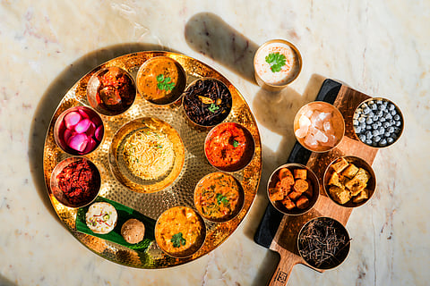 The Mewar Thali is one of the specialities at the hotel