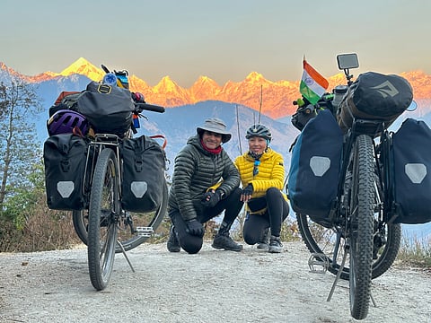 The couple at Sarmoli Village, Munsyari 