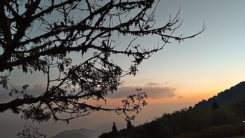 A view of the Tiger Hill, Darjeeling, West Bengal, before sunrise