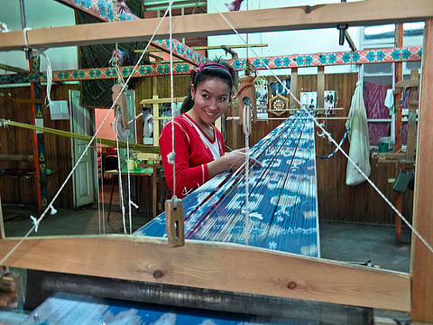 At the Yodgorlik Silk Factory