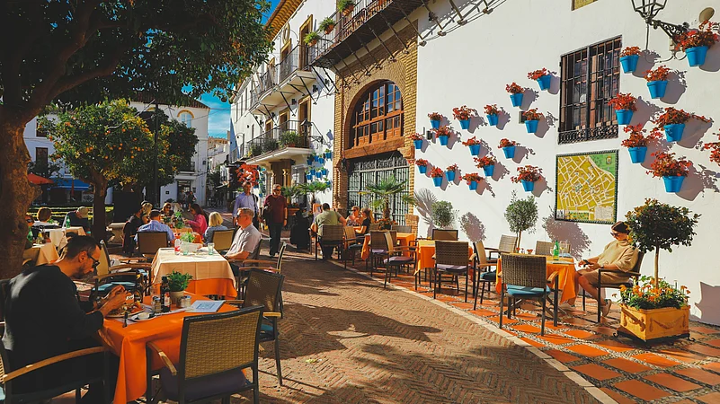 Outdoor cafes in Spain