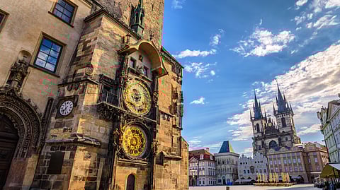 Astronomical Clock Tower at Prague Old Town Square, Czech Republic, as mentioned in Dan Brown's new book The Secret Of Secrets