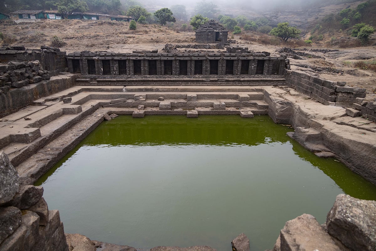 The Pushkarni at Harishchandragad is a well-built, ancient lake