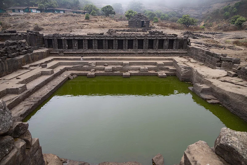 The Pushkarni at Harishchandragad is a well-built, ancient lake