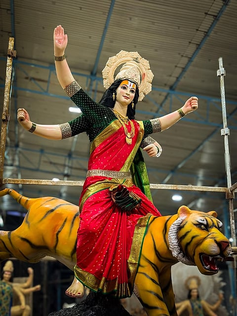 Scenes from Hyderabad during Navratri
