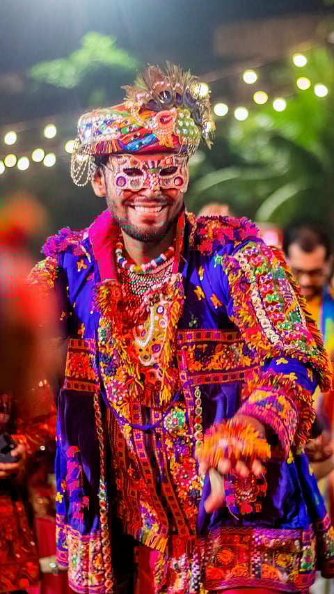 A shot of celebrations from a Garba night