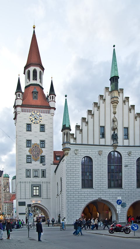 A shot of Old Town Hall Tower, Munich, Germany