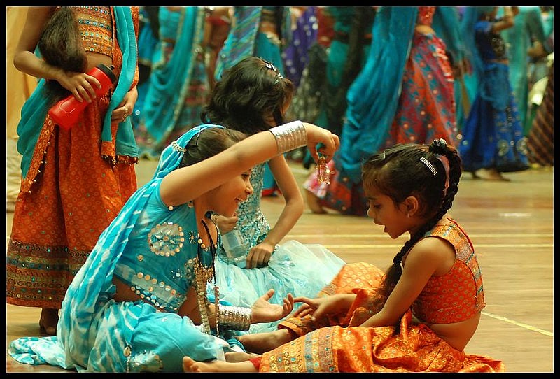 Children at a Navratri festival