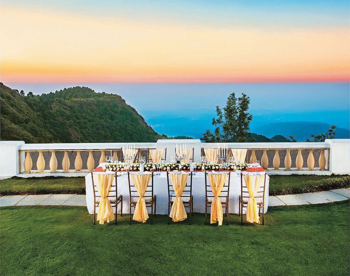 Enjoy a romantic meal under the vivid colours of the sky at Jaypee Residency Manor, Mussoorie