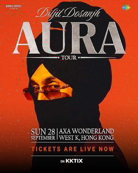 Diljit Dosanjh will perform in Hong Kong as part of his Aura 2025 World Tour