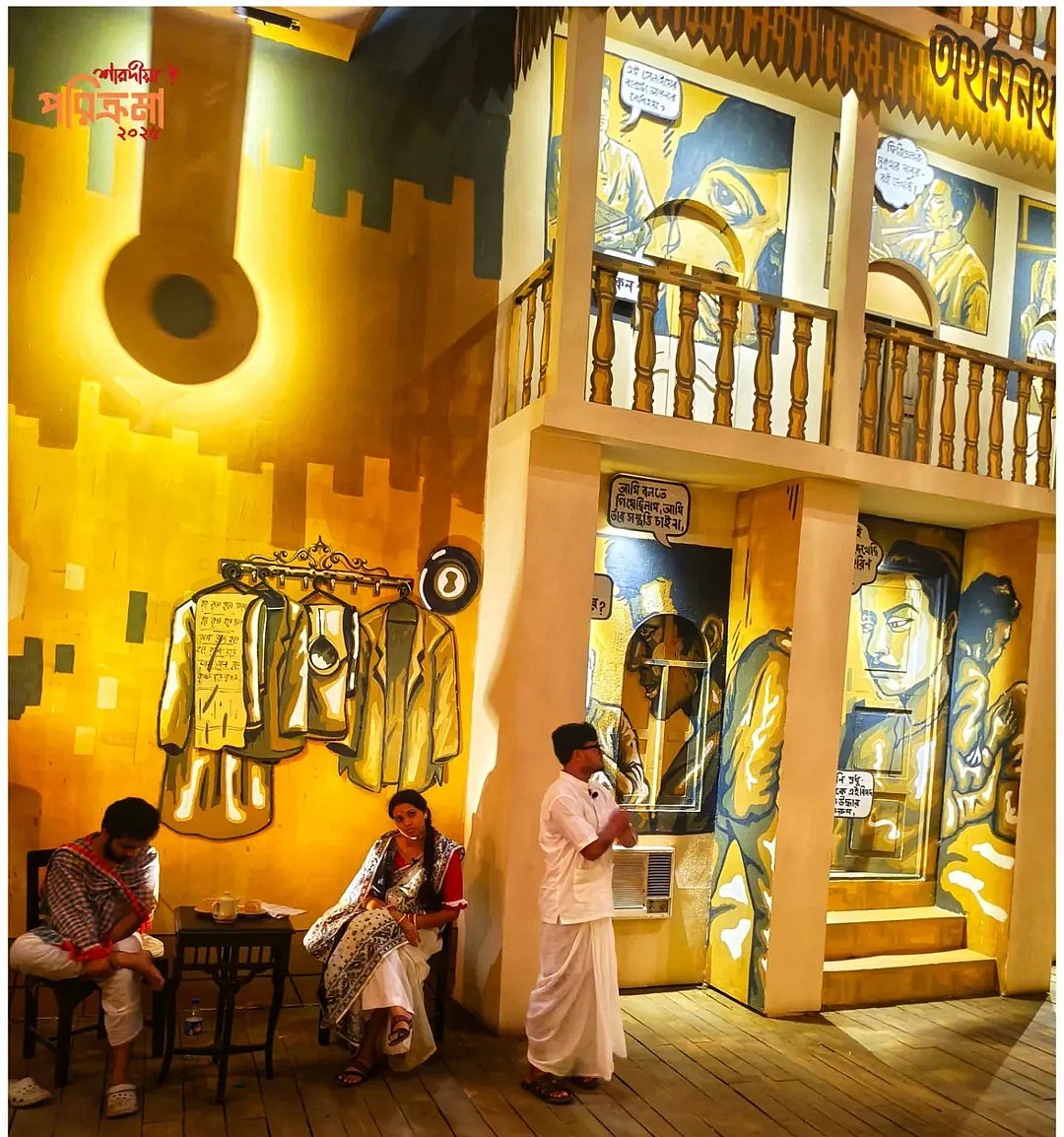 The pandal is a nostalgic journey into the heart of Bengali literary thrillers—set against the backdrop of erstwhile Calcutta’s timeless charm
