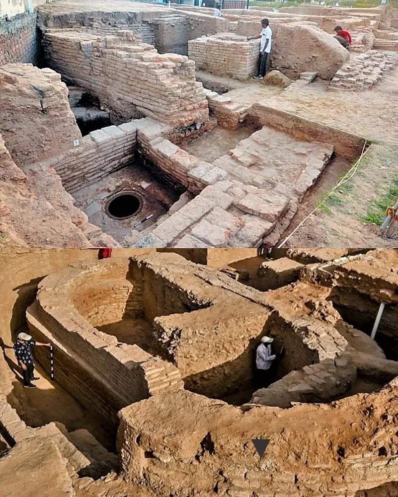 Shot of archaeological sites in Vadnagar