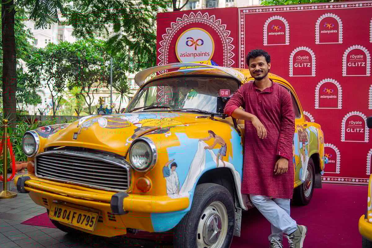 Bikramjit Paul’s designs recall the 1980s, when Pujo became truly community-driven, with nods to vintage radios