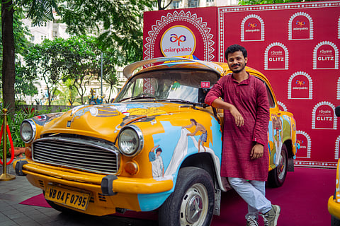 Bikramjit Paul’s designs recall the 1980s, when Pujo became truly community-driven, with nods to vintage radios