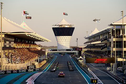 A shot of the F1 race held in Abu Dhabi
