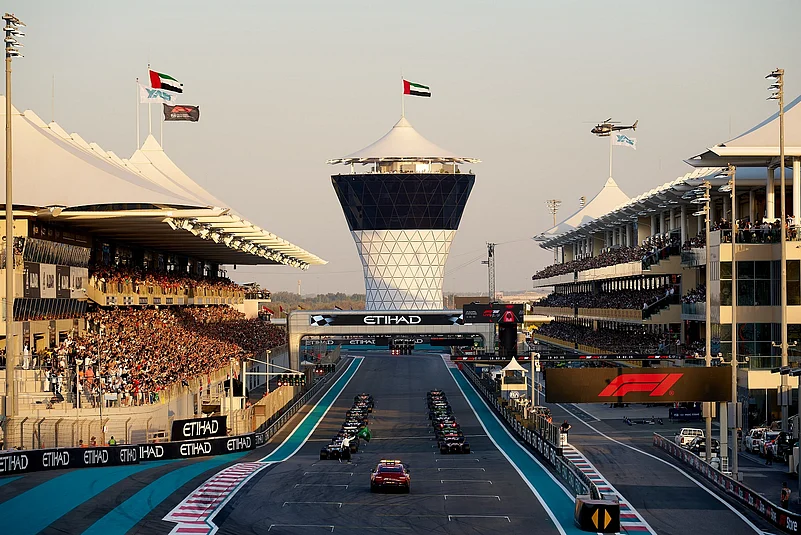 A shot of the F1 race held in Abu Dhabi