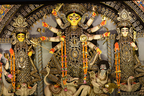 Kolkata transforms into a living gallery during Durga Puja, with elaborate pandals and intricately crafted idols.