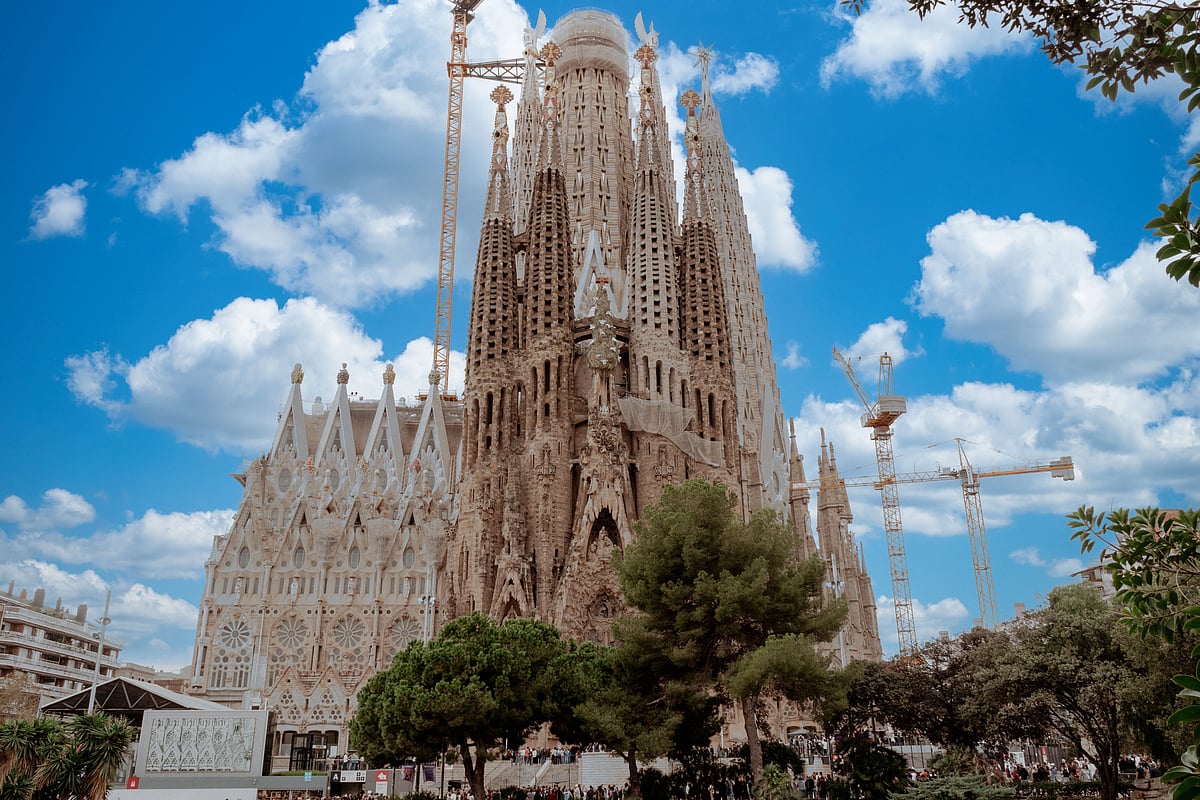 Shutterstock : The Sagrada Família stands tall in Barcelona as its central tower nears completion after more than a century of construction and devotion.