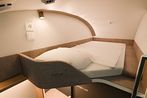 Spacious private cabins designed for comfort, privacy, and sweeping views of Europe by night