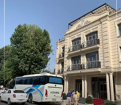 royalhotel.samarkand/Instagram : Royal Hotel is made up of two buildings, located just west of Samarkand’s historic centre