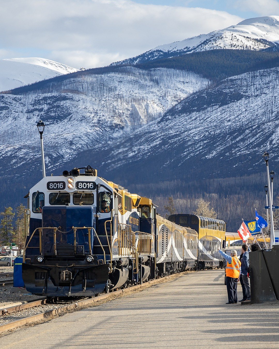 A view of the Rocky Mountaineer