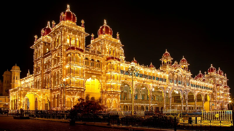The Mysore Palace during Mysuru Dasara